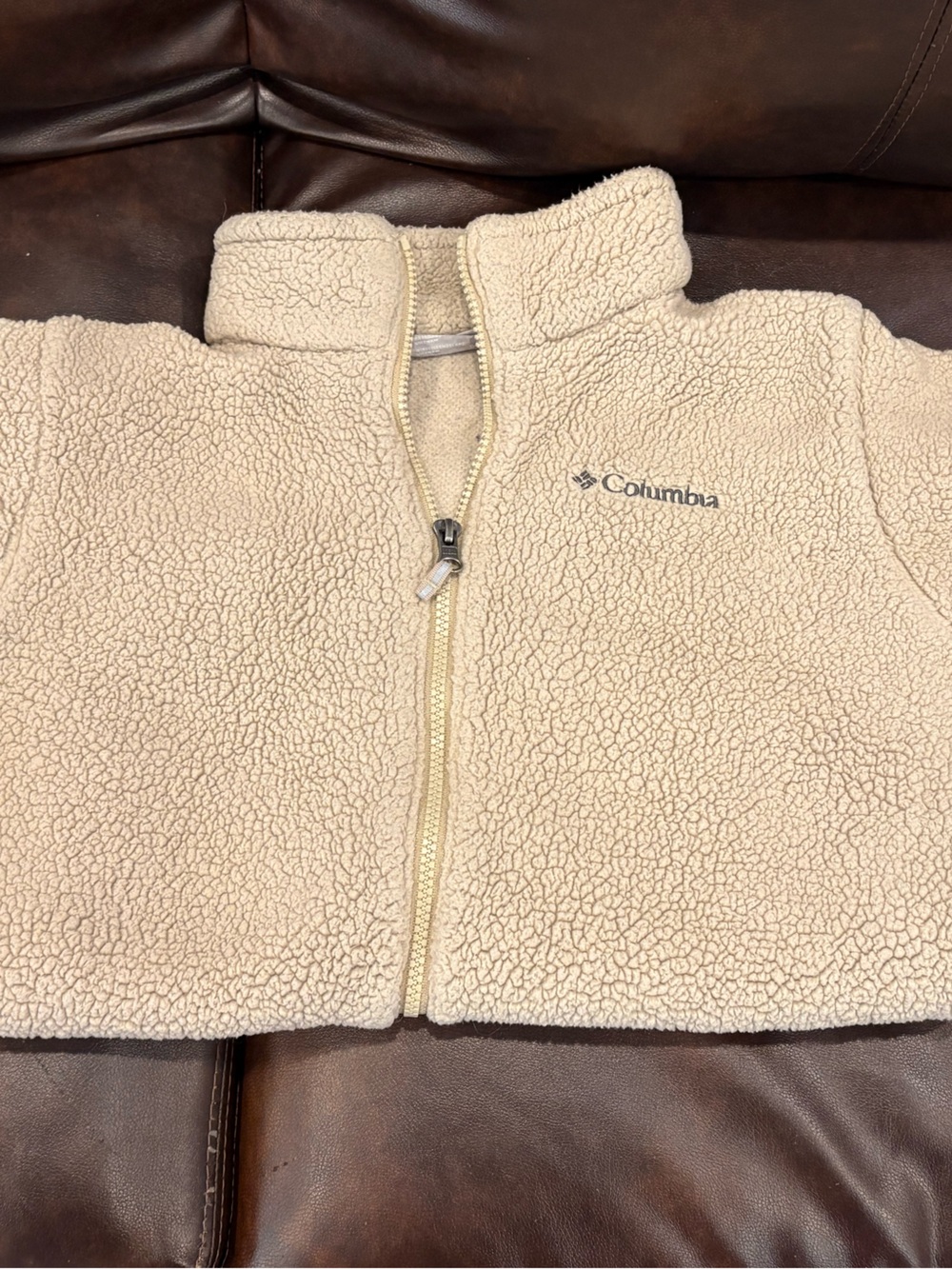 Kids L 14/16 Columbia Cream Sherpa Fleece Jacket